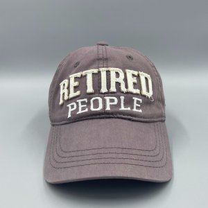 Retired People Cap Brown Embroidered Adjustable Buckle Back Hat